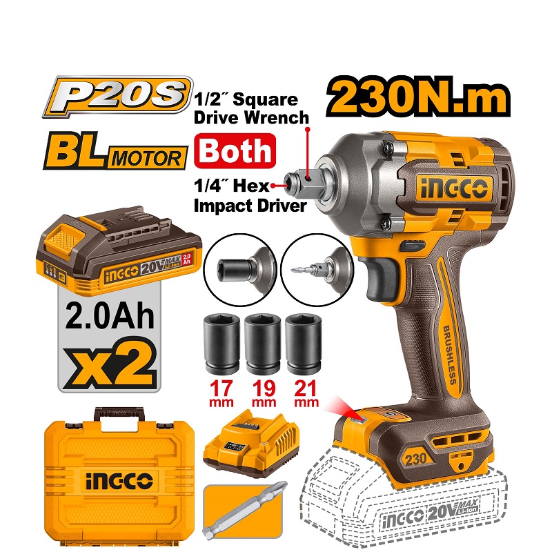 Picture of INGCO 2in1 Impact Wrench Driver