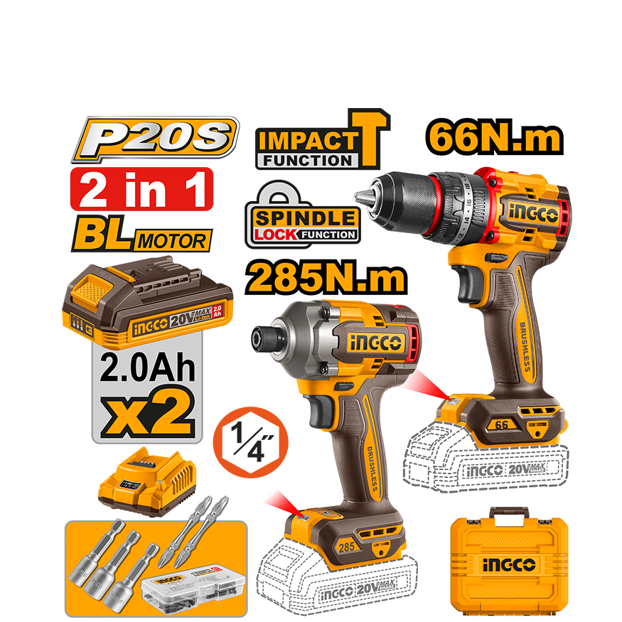 Picture of INGCO 20V Cordless Screwdrivers Set