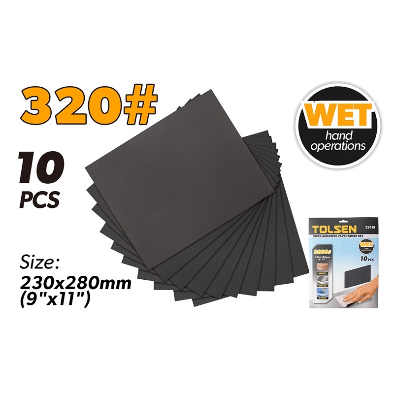 Picture of Tolsen 10pcs Abrasive sheet 320