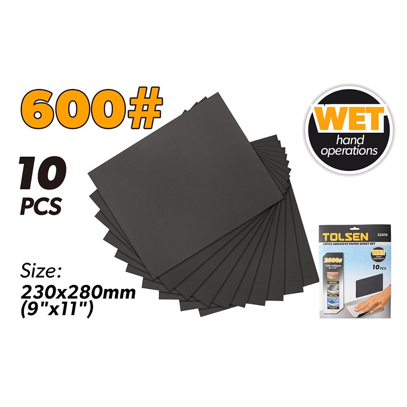 Picture of Tolsen 10pcs Abrasive sheet 600