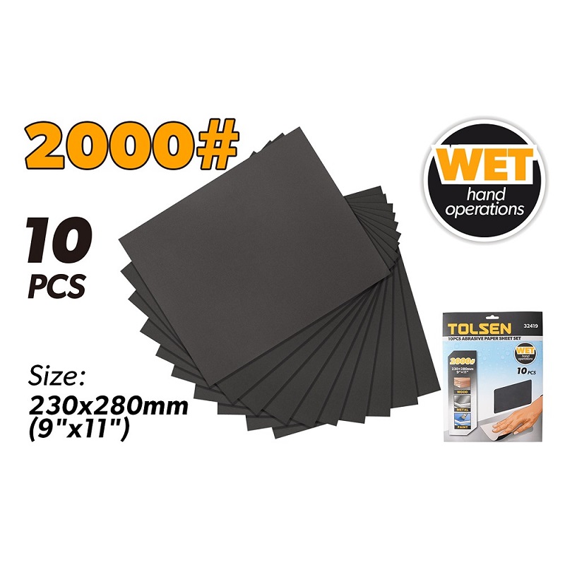 Picture of Tolsen 10pcs Abrasive sheet 2000