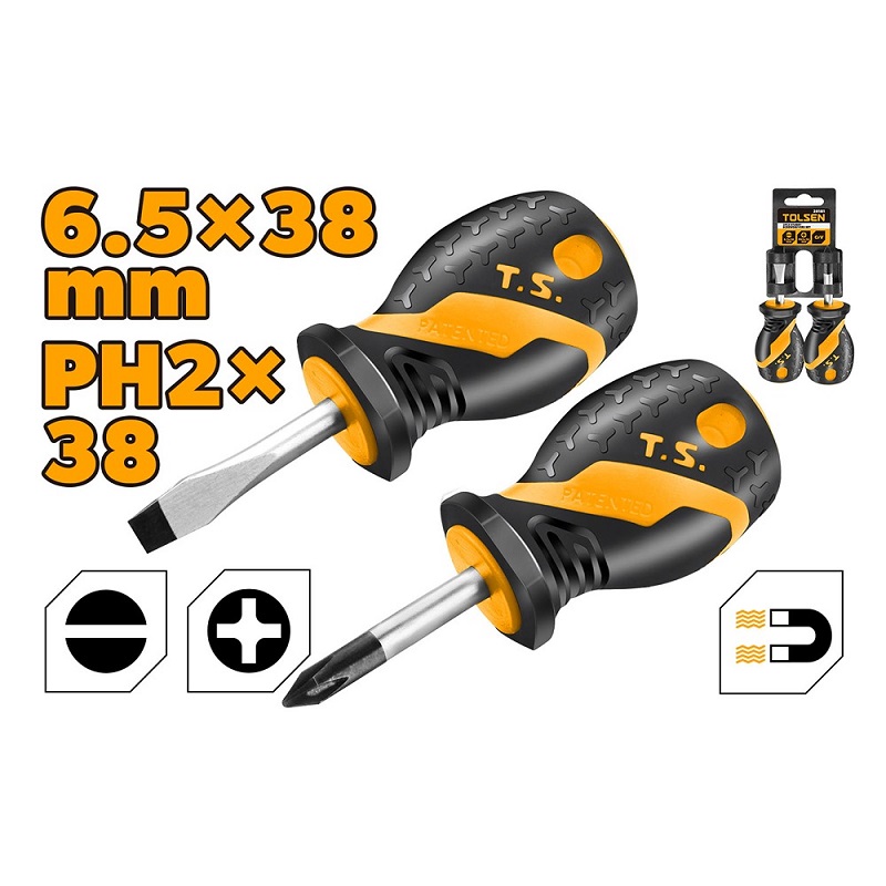 صورة Tolsen 2pcs stubby screwdriver set
