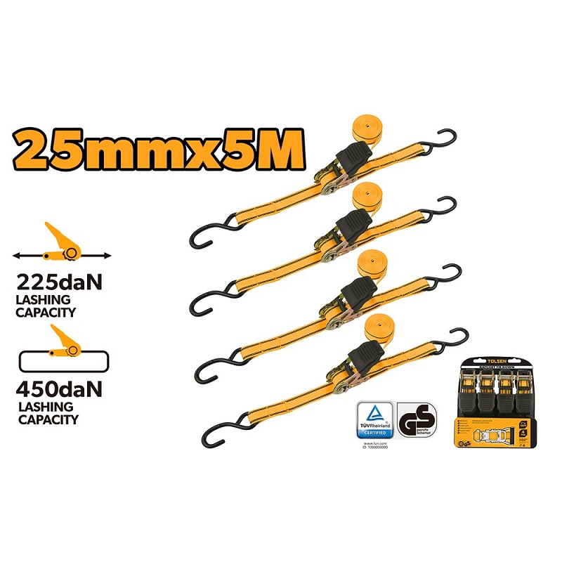 صورة Tolsen 4pcs ratchet tie set
