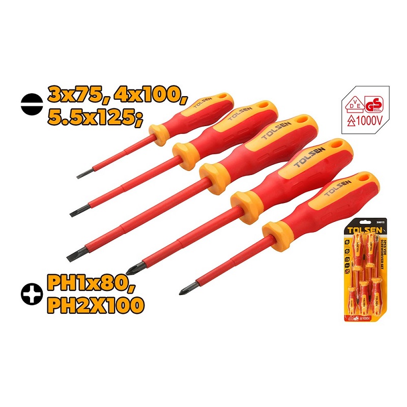 صورة Tolsen 5pcs VDE screwdriver set
