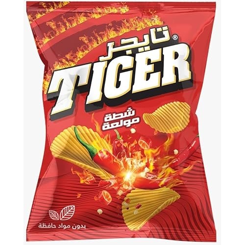 Picture of Tiger chips red pepper hot 28g (40)